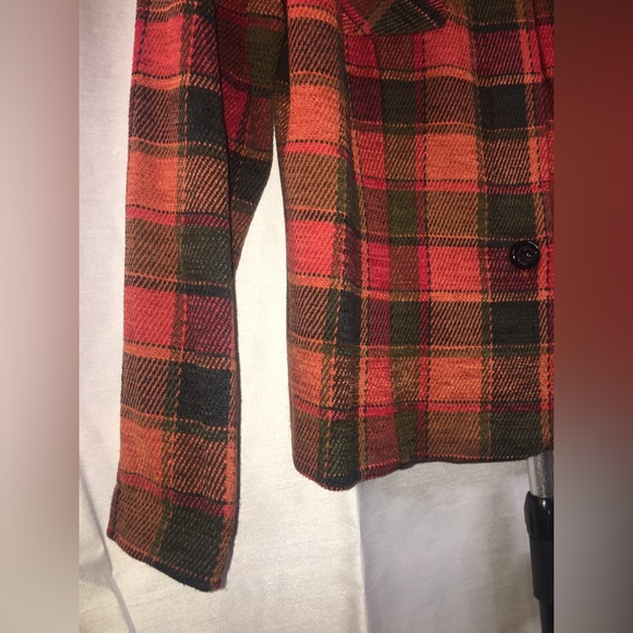 MHM Melissa Harper | Women’s Colorful Plaid Print Button Down Jacket - Picture 5 of 12